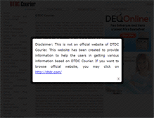 Tablet Screenshot of dtdccourier.in